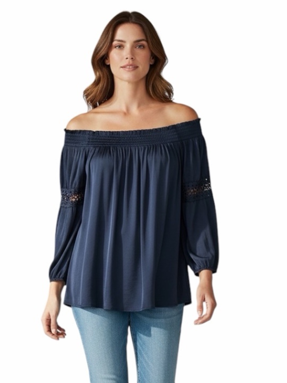 Jennifer Lopez Navy Blue Top Size Medium